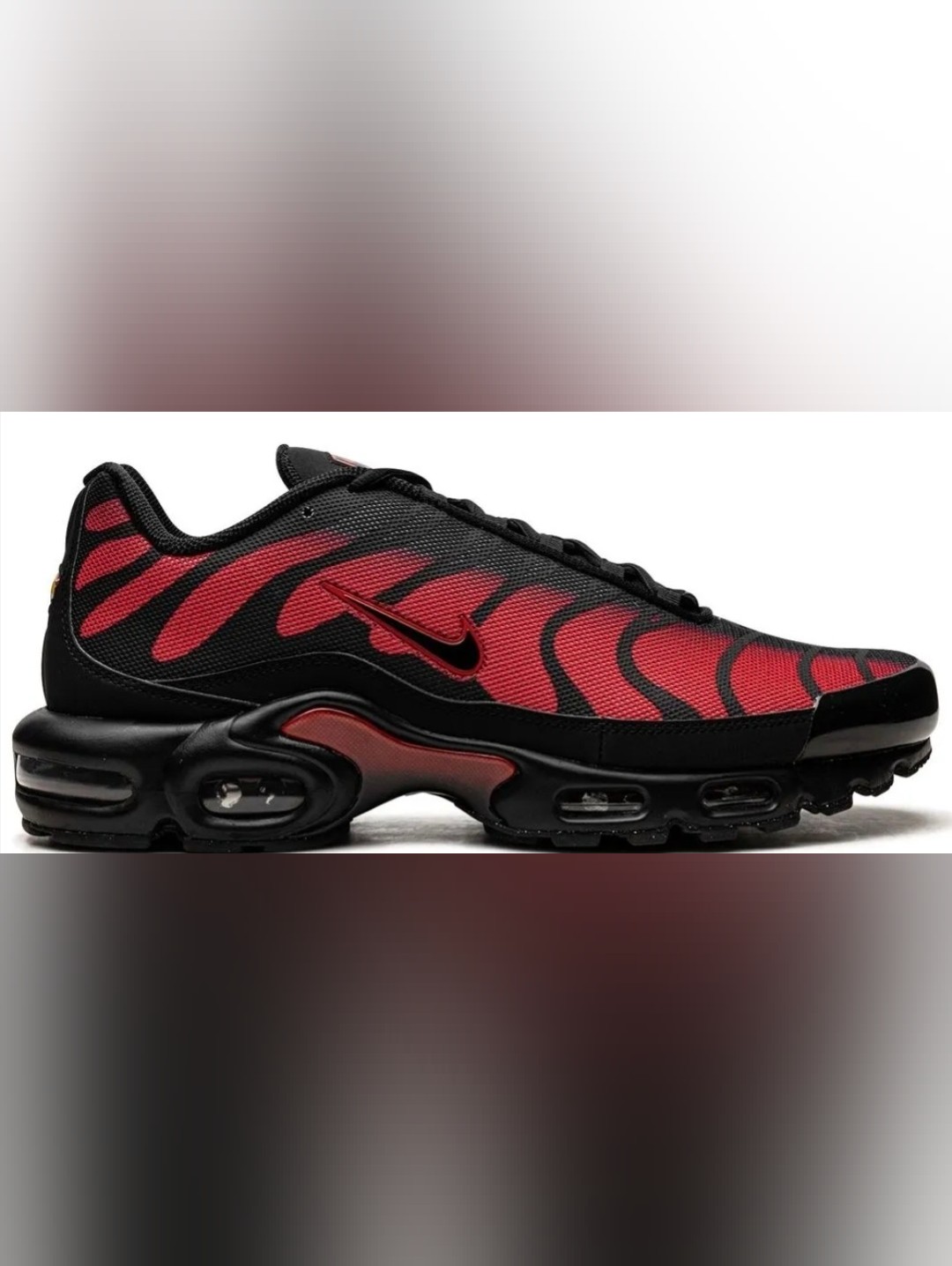 Nike Air Max Plus "Bred Reflective" Sneakers, Us 9.5, In Very Good Condition